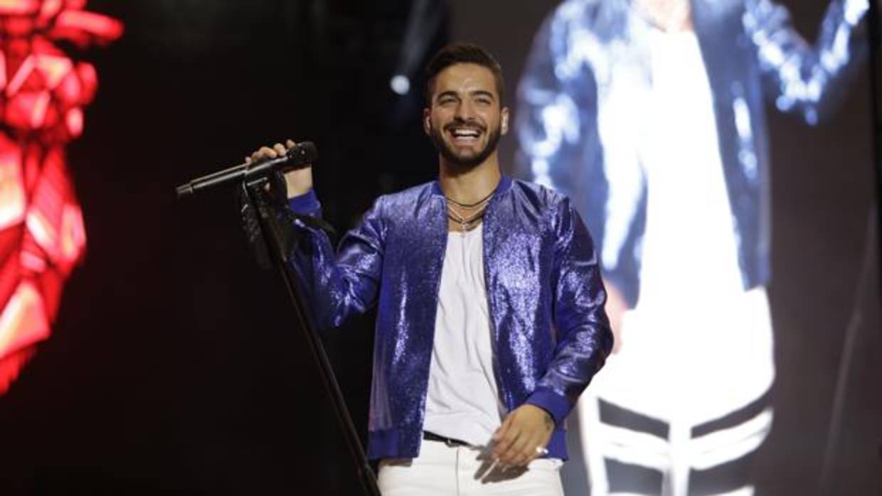 Maluma en uno de sus conciertos