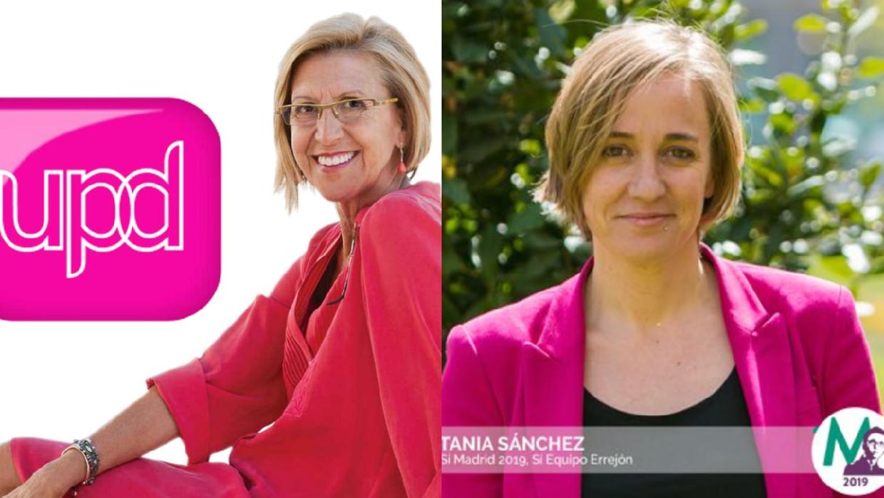 A la izquierda, Rosa Díez; a la derecha, Tania Sánchez