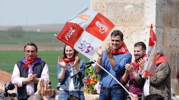 Pedro Sánchez, este lunes en Villalar de los Comuneros (Valladolid)