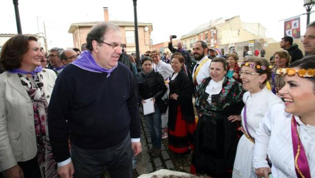 Herrera esta mañana en su visita a Villalar