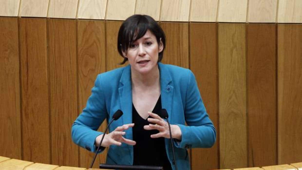 La líder del BNG, Ana Pontón, este martes en el Parlamento de Galicia