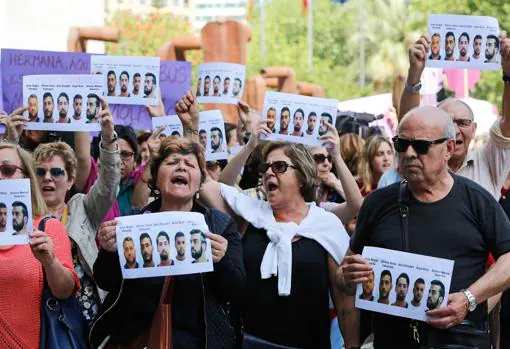 Imagen de la protesta de este viernes en Valencia