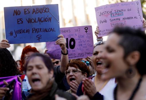Imagen de la manifestación en Valencia contra la sentencia de «La Manada»