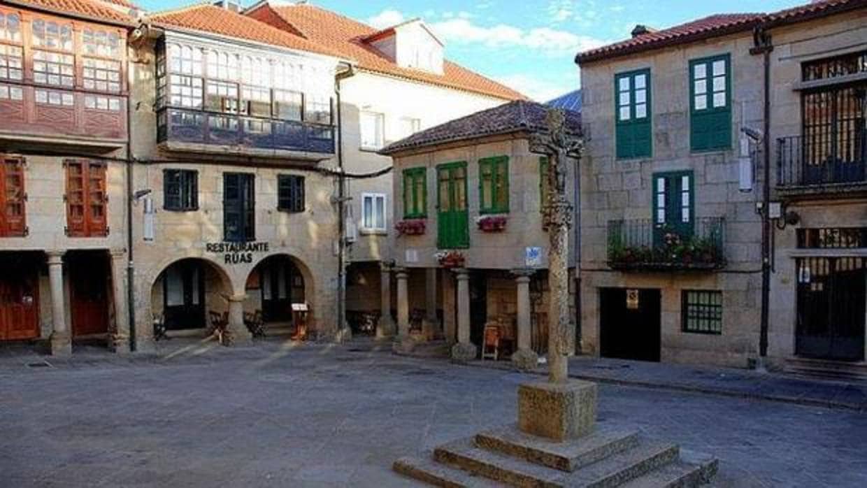 La plaza de la Leña en el casco histórico de Pontevedra