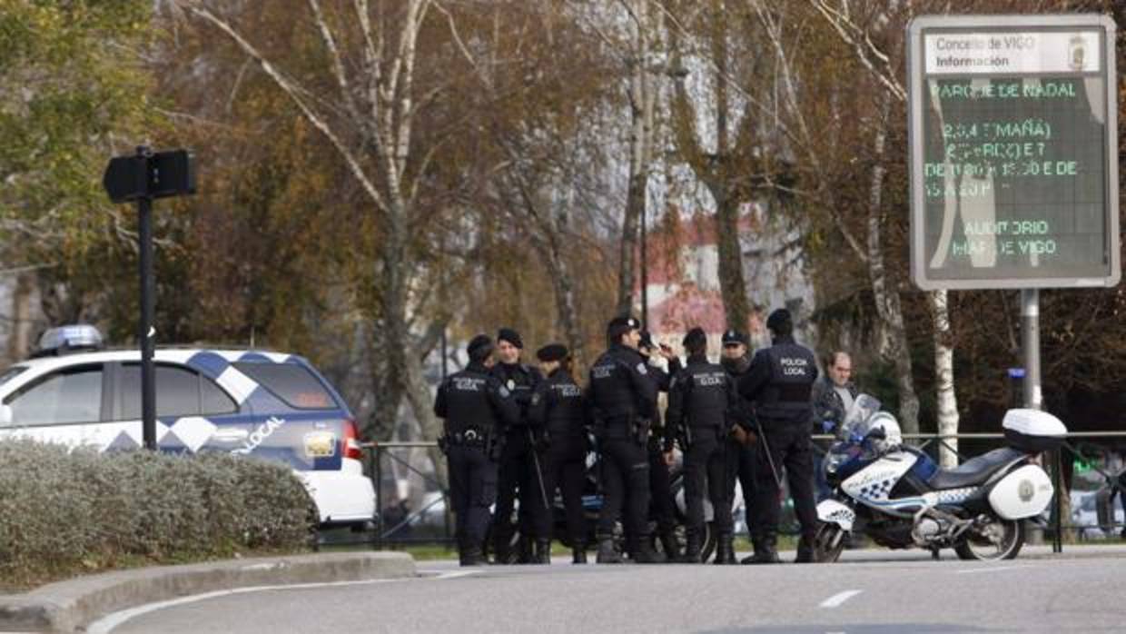 Despliegue policial en Vigo