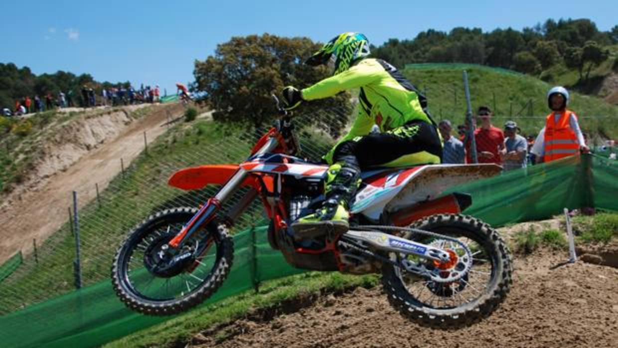 Uno de los participantes del Campeonato de España de Motocross