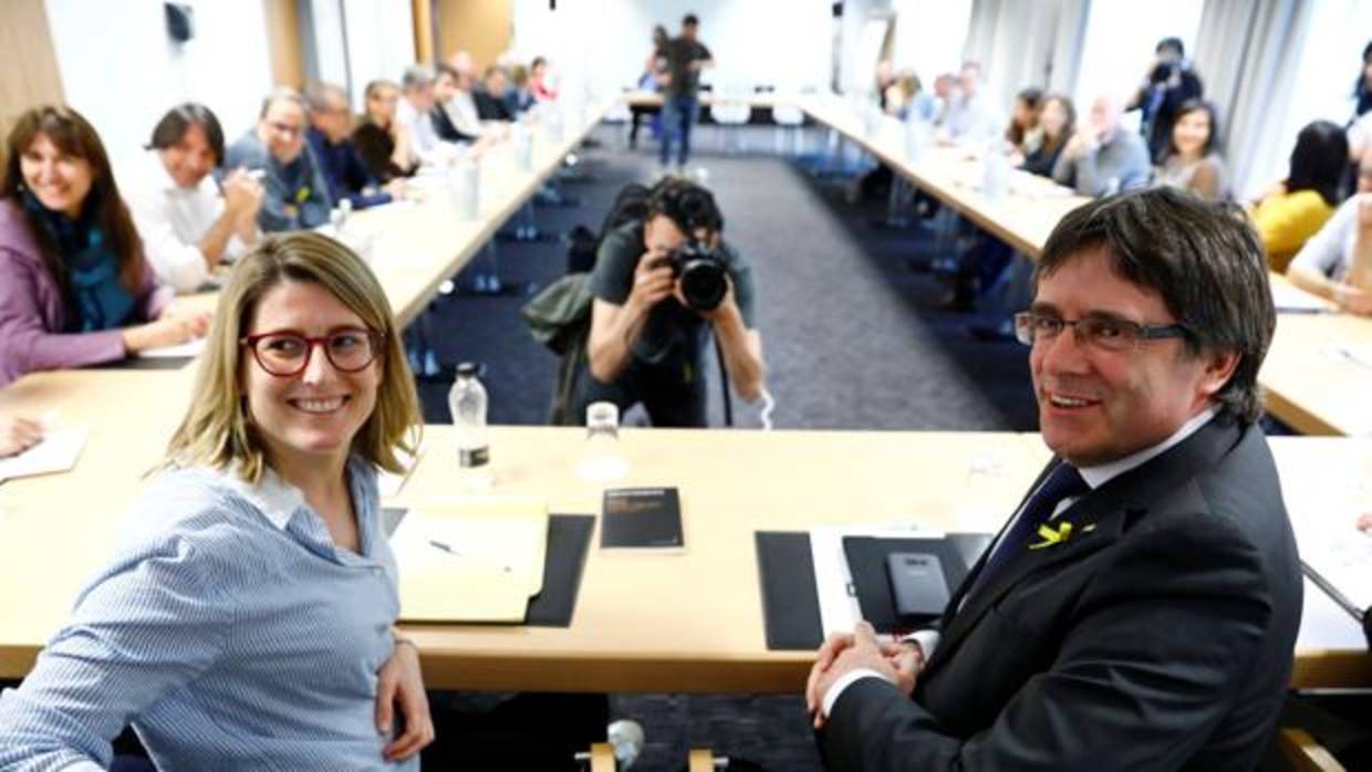Reunión de Puigdemont con su grupo parlamentario en Berlín