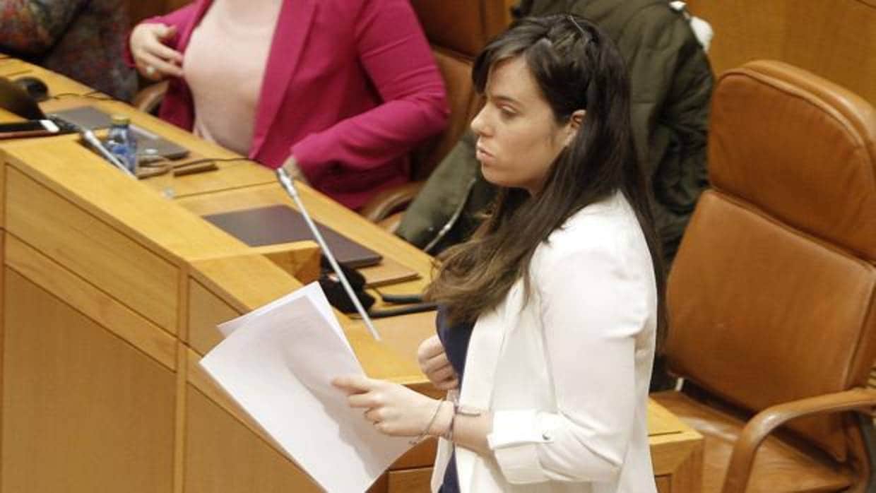 La diputada de En Marea, Paula Quinteiro, en el Parlamento