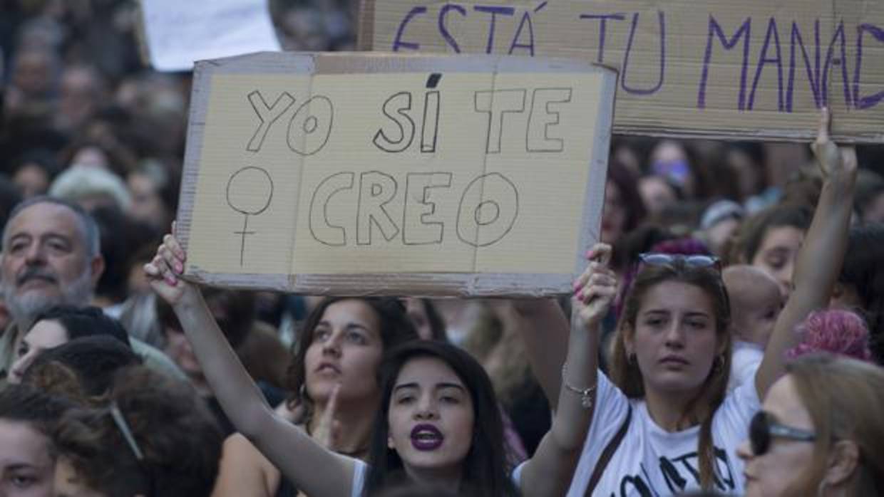 Manifestación contra la sentencia a La Manada