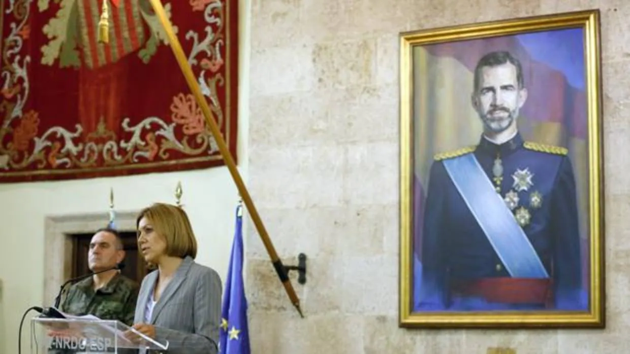 Imagen de la última visita de la ministra de Defensa a la sede de Capitanía en Valencia