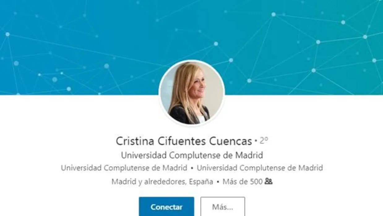 Captura del perfil de Cifuentes en Linkedin