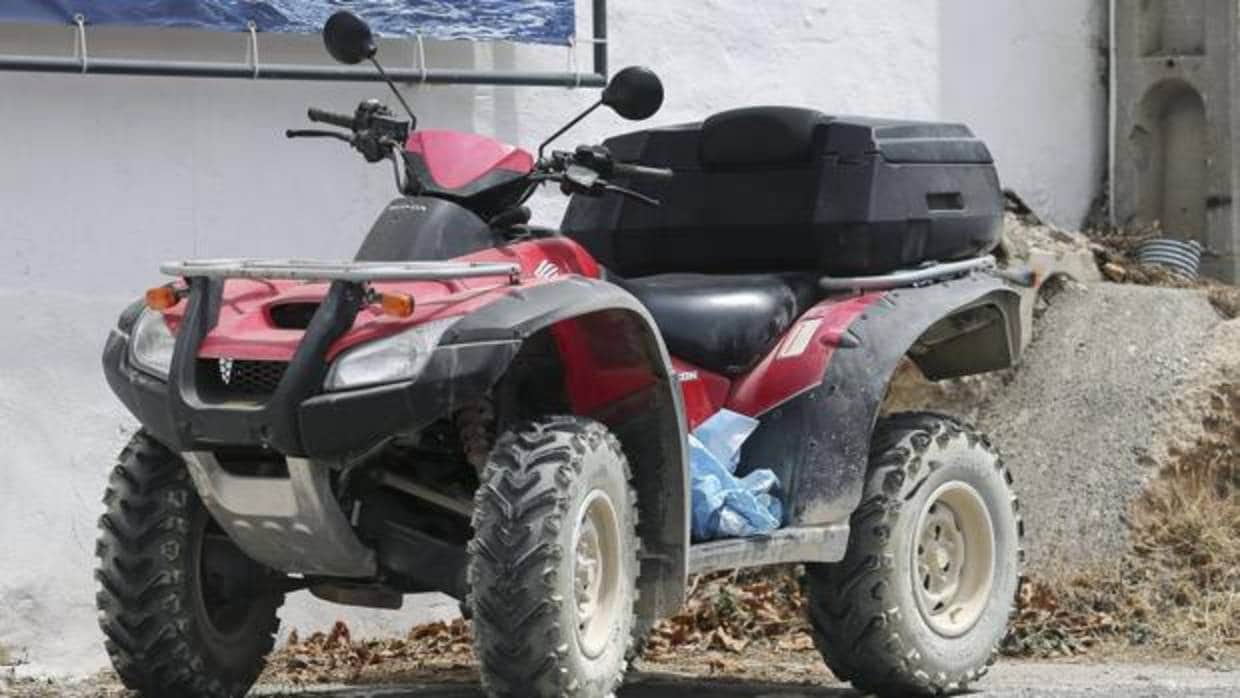 Imagen del quad que conducía Ángel Nieto cuando tuvo el accidente mortal en Ibiza