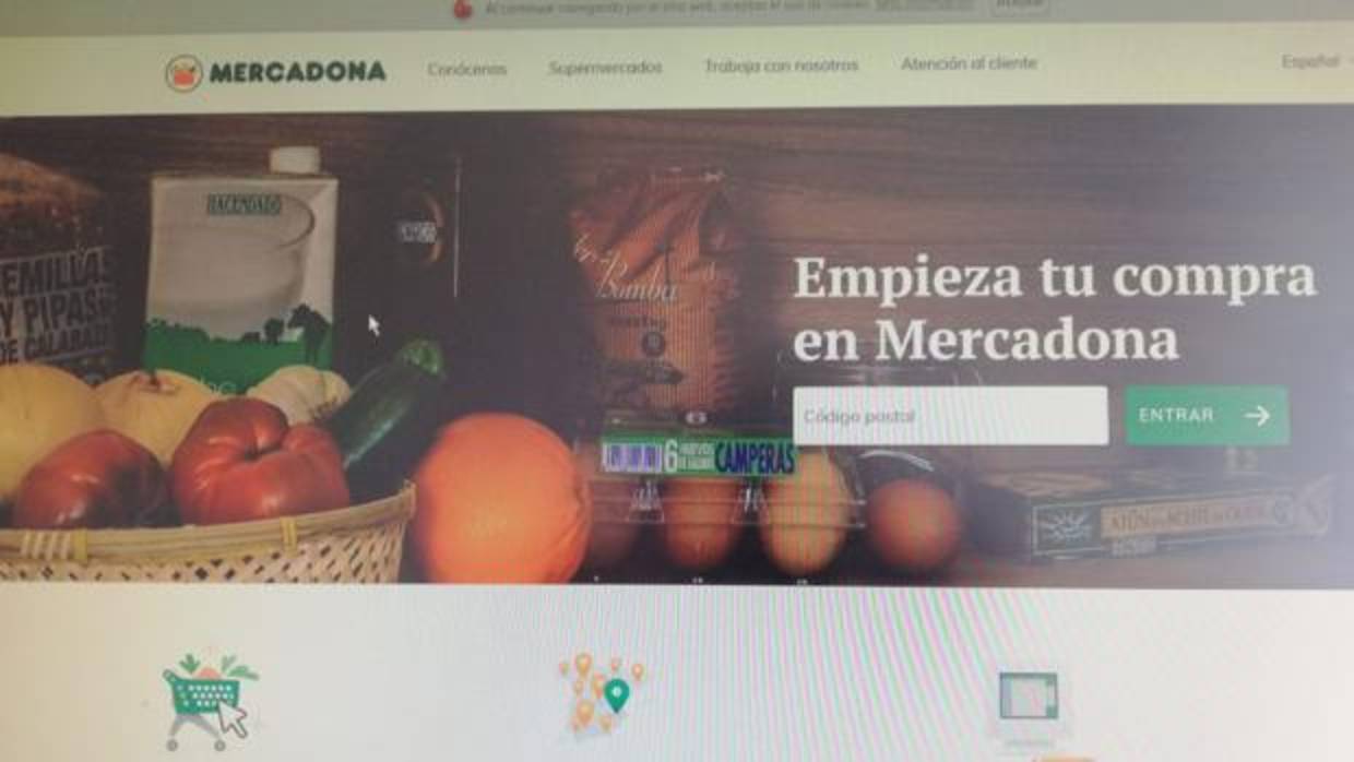 Imagen de la nueva web de Mercadona