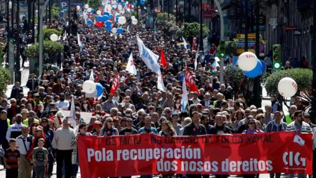 Manifestación del día del trabajador de la CIG en Vigo