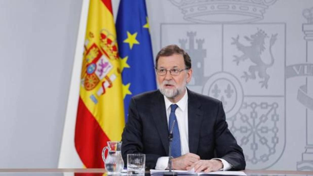 El presidente del Gobierno, Mariano Rajoy, este viernes en La Moncloa