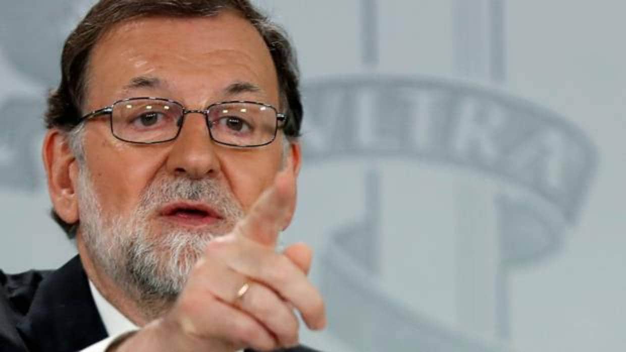 Mariano Rajoy, presidente del Gobierno, ayer en su comparecencia tras el Consejo de Ministros.