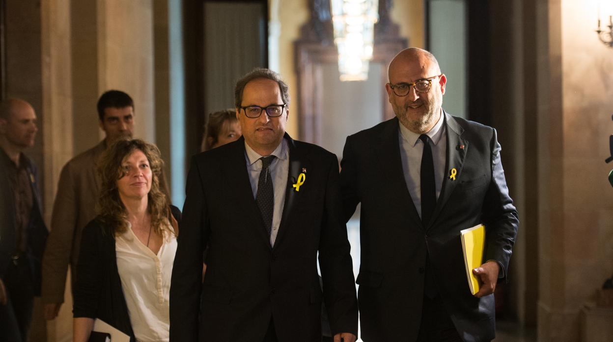 El presidente catalán, en el Parlamento