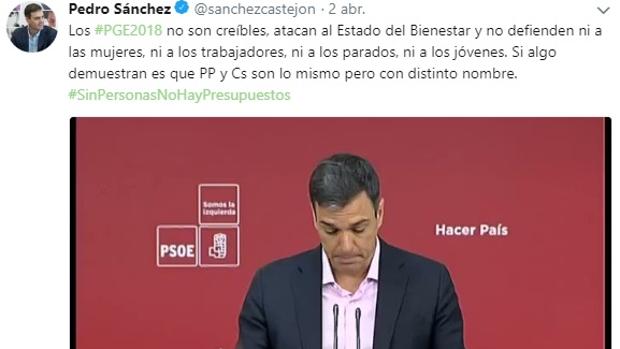 El día que Sánchez arremetió contra los Presupuestos del PP: «Atacan al Estado de Bienestar»