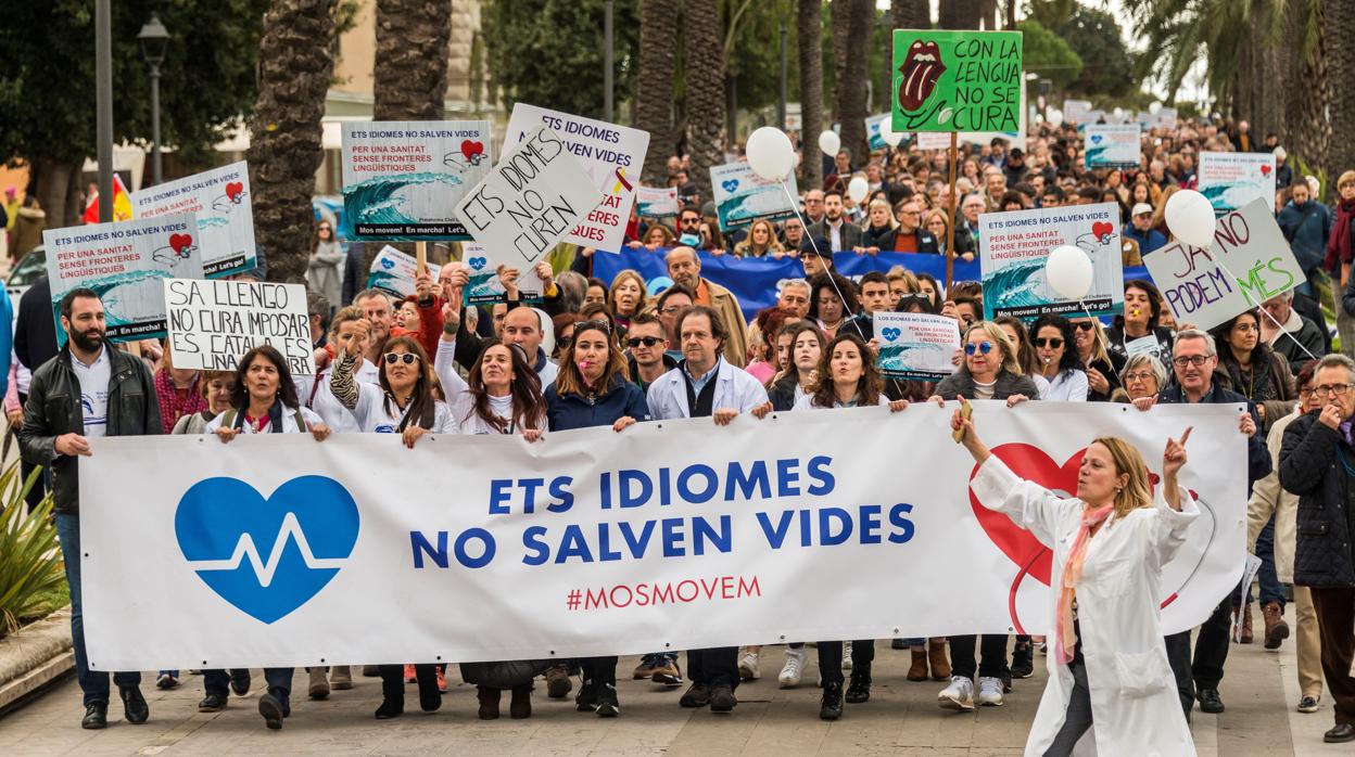 Manifestación del pasado mes de febrero en Palma de Mallorca