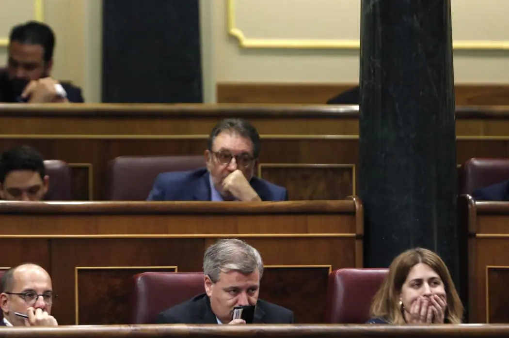 Los diputados del PdeCat Carles Campuzano, Jordi Xuclá y Marta Pascal