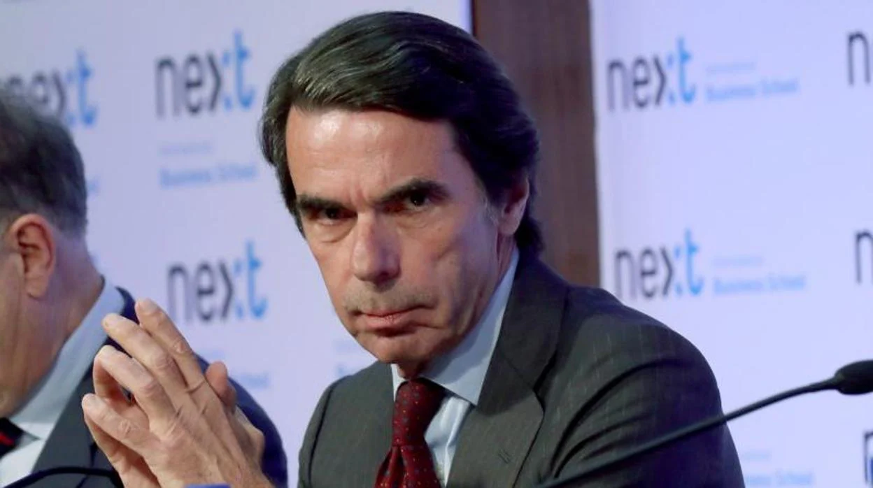 El expresidente del Gobierno José María Aznar este martes en un acto