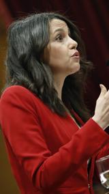 Inés Arrimadas (Ciudadanos) en una intervención reciente en el Parlamento catalán