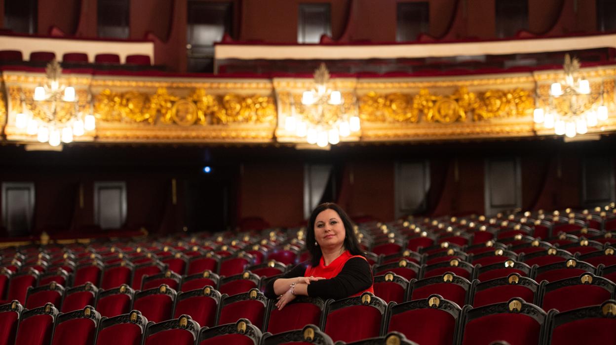 Liudmula Monastyrska, fotografiada en el Liceu