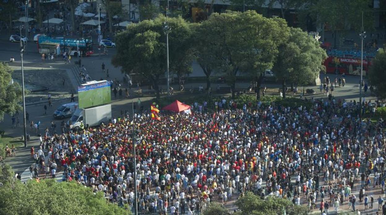 El último partido de la Selección que se vio en pantalla gigante en Barcelona fue en 2016