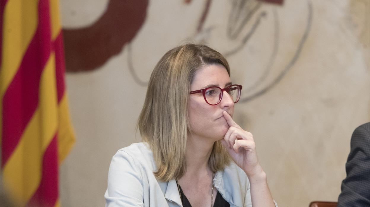 La portavoz del Gobierno catalán, Elsa Artadi, hoy en el Palau de la Generalitat