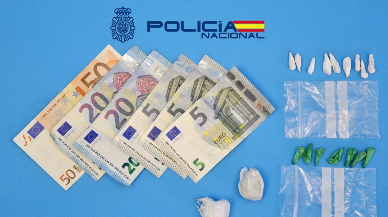 Dinero y droga incautada en el operativo