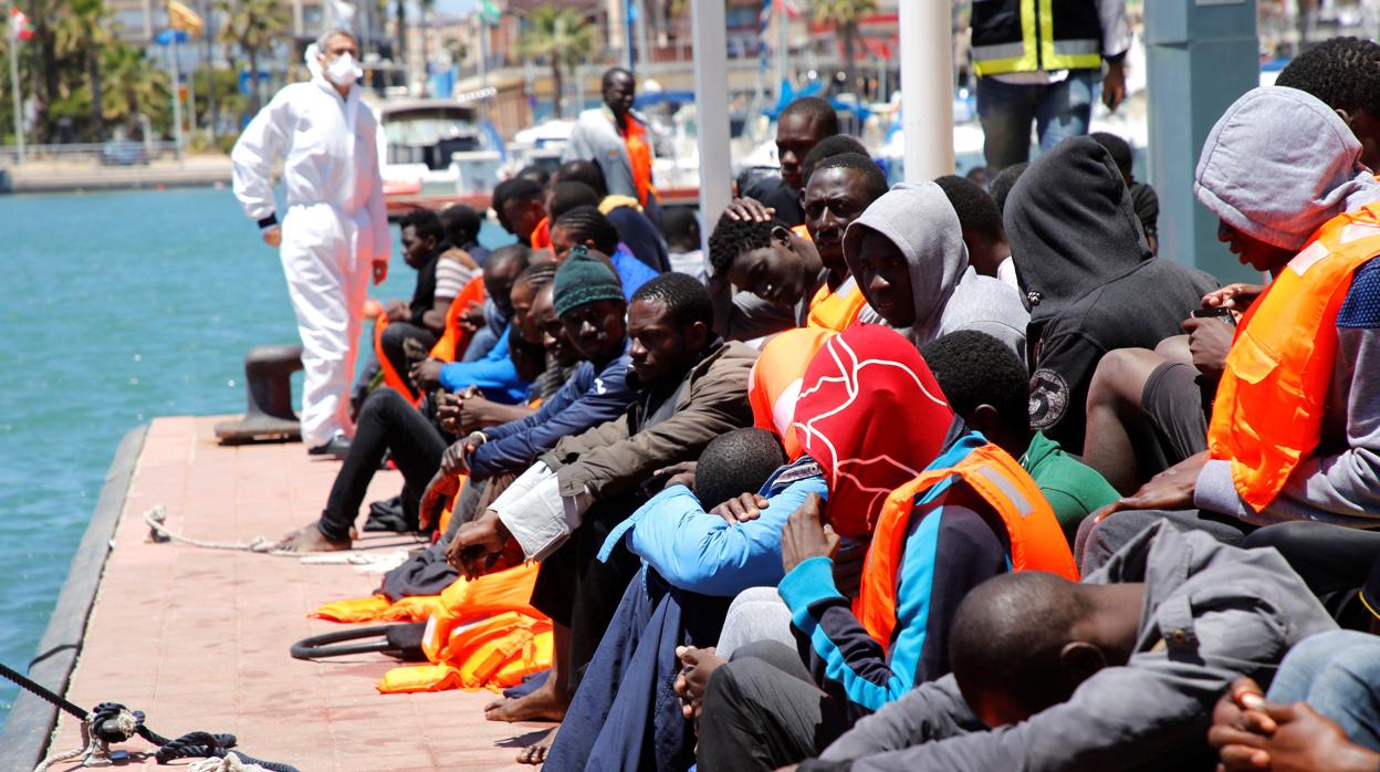 Llegada a Melilla de algunos inmigrantes de origen subsahariano en una imagen de archivo