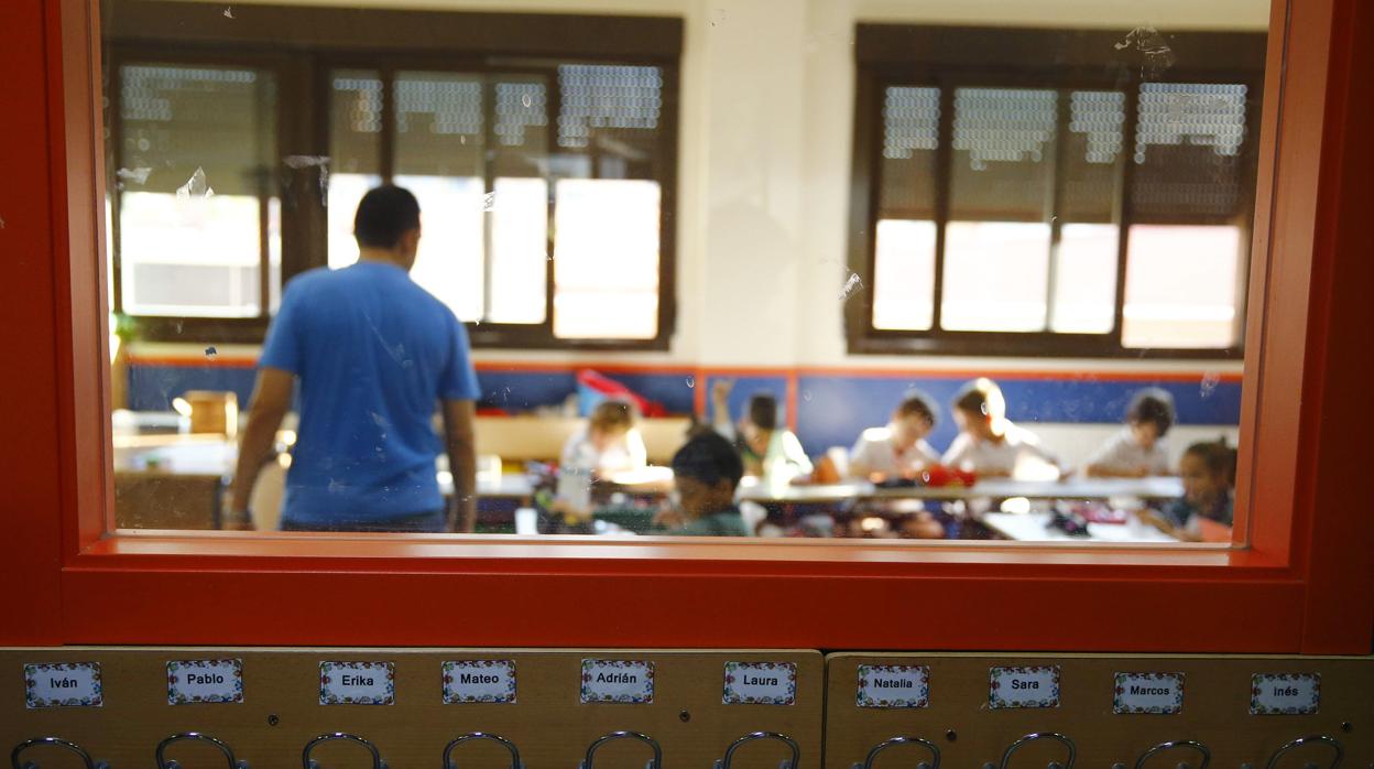 Escolares en un aula de un colegio madrileño