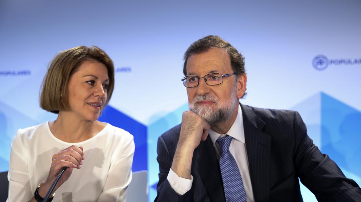 Reunión de la Junta Directiva Nacional del PP presidida por Mariano Rajoy y María Dolores de Cospedal