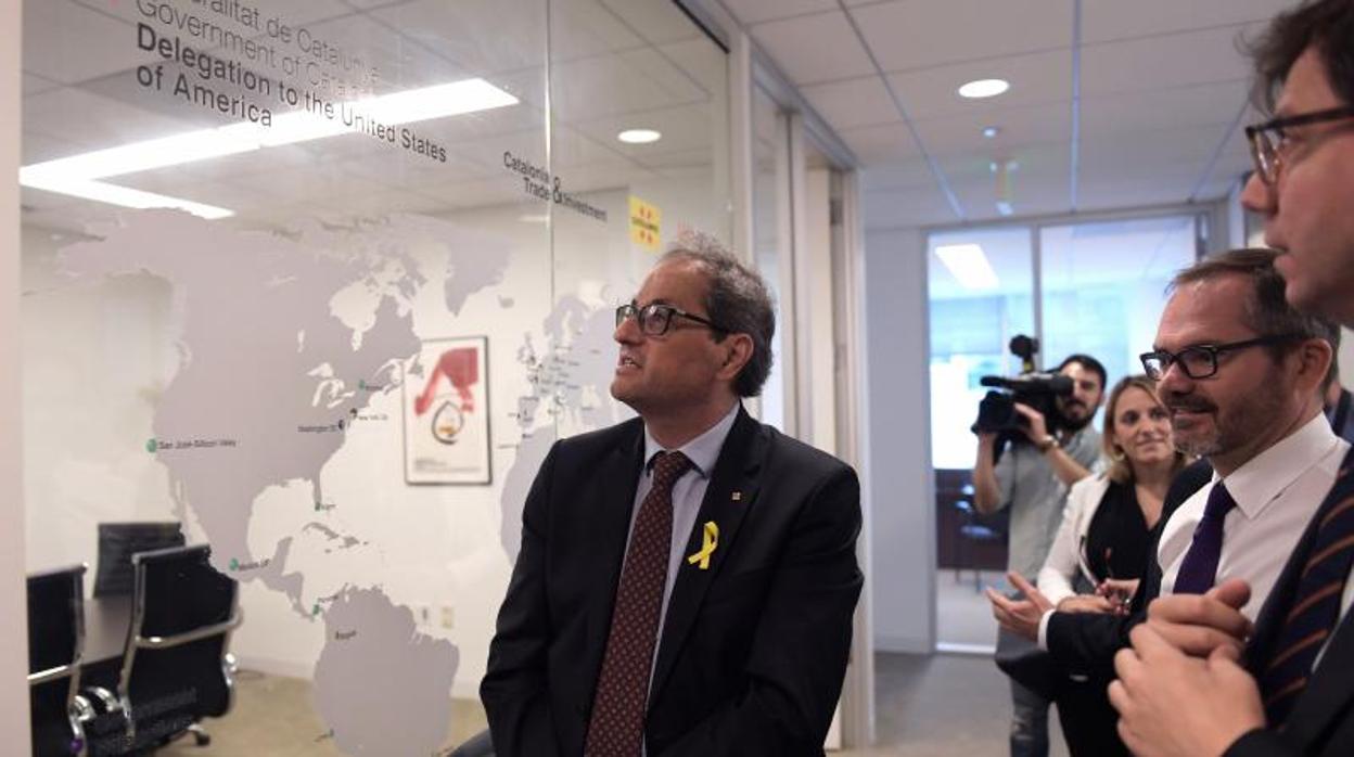 El presidente de la Generalitat, Quim Torra, este miércoles en Whasington