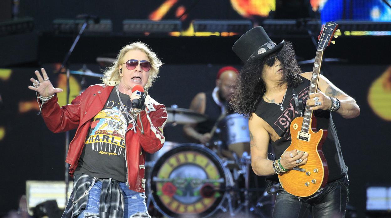 Axl Rose y Slash, el año pasado durante su actuación en Marid