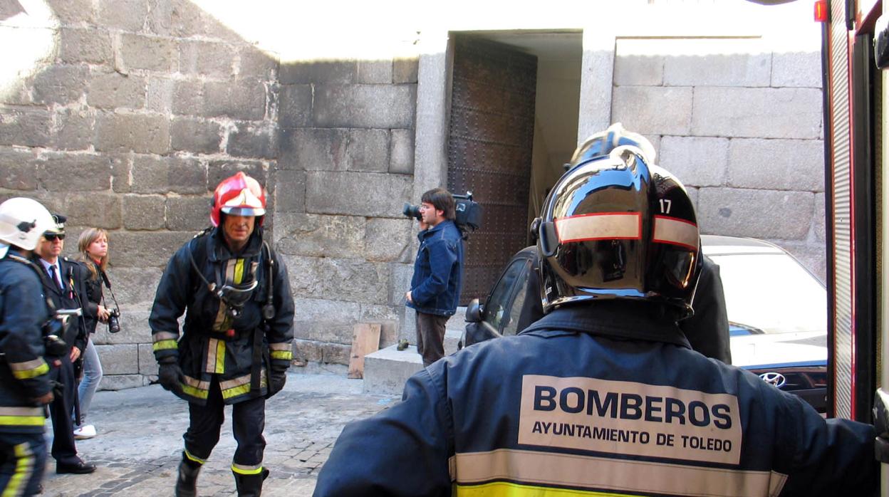 Actuación de bomberos del Ayuntamiento de Toledo