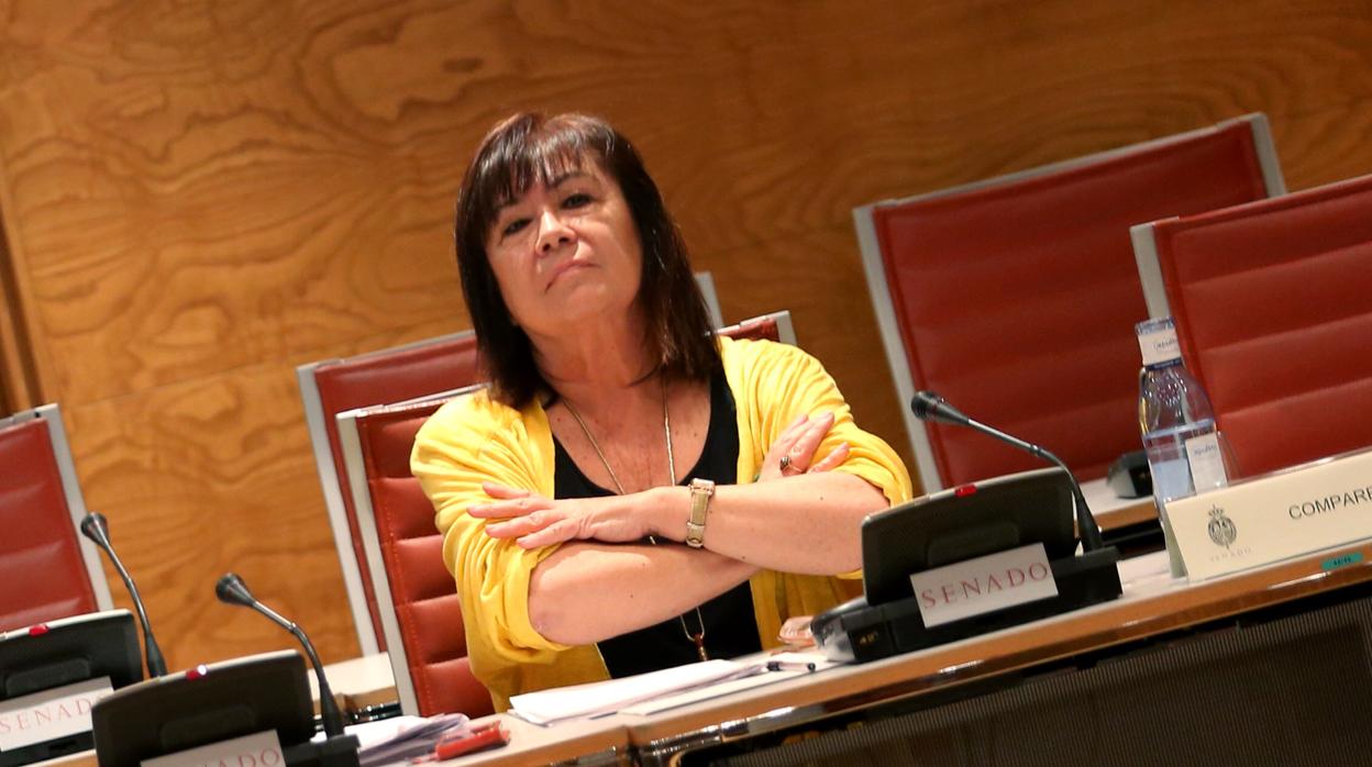La presidenta del PSOE en la comisión del Senado el 26 de junio de 2018
