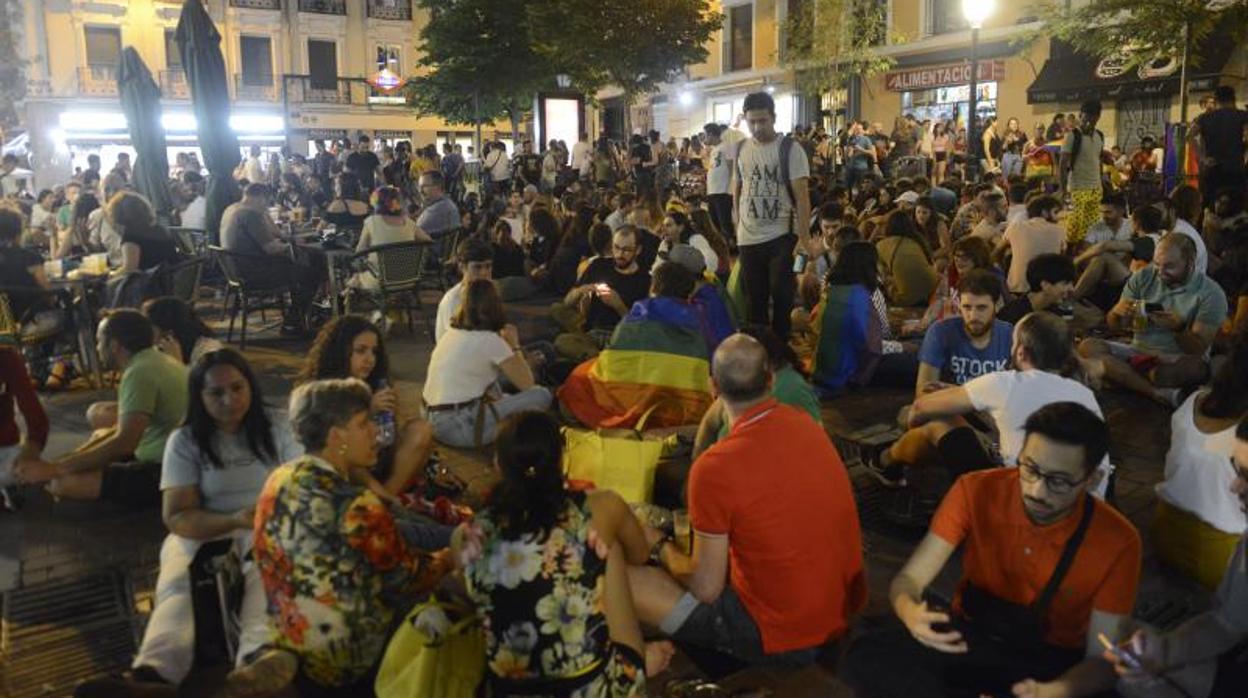 Botellón en la plaza de Chueca este fin de semana