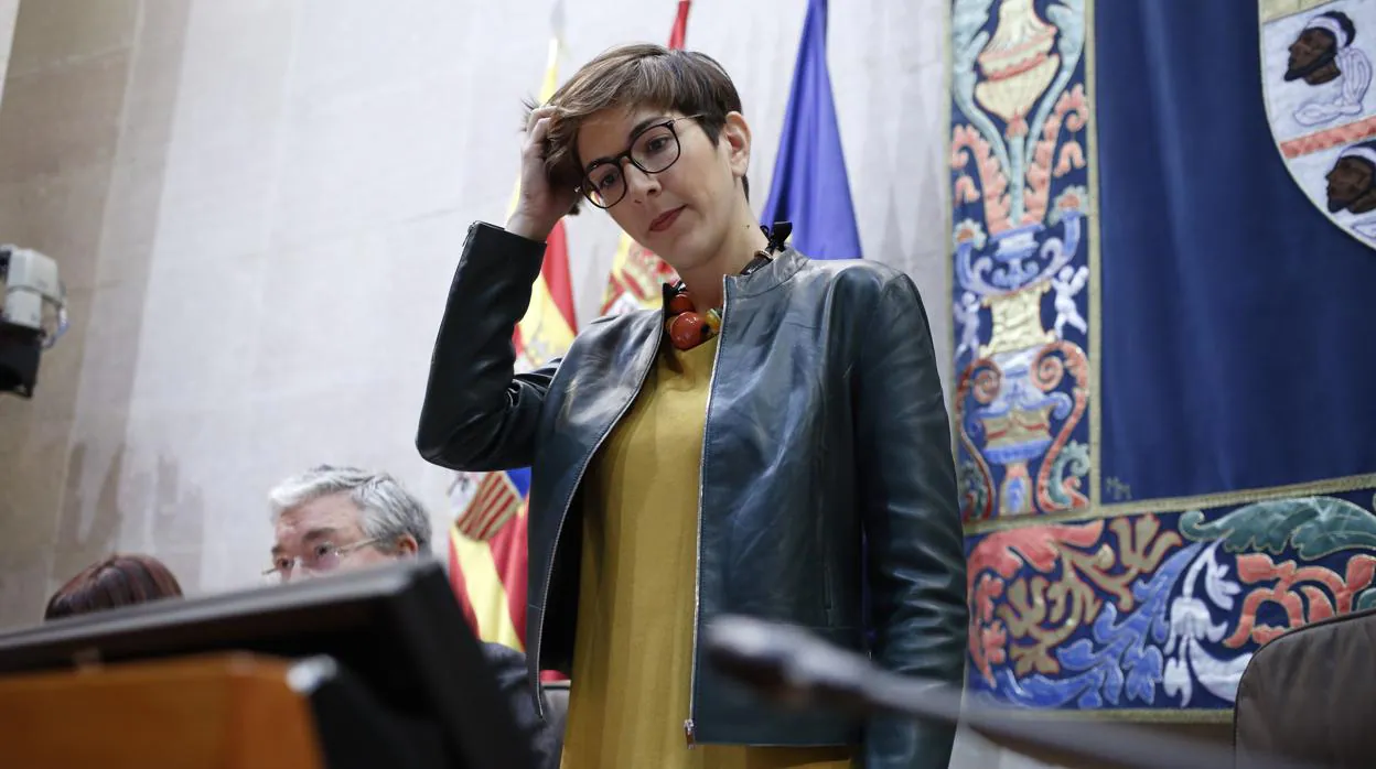 Violeta Barba (Podemos), presidenta de las Cortes de Aragón, principal fuente de financiación de los partidos políticos en esta región