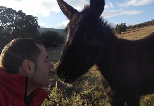 Felipe hijo besa a Margarita, un animal que se dejaba querer