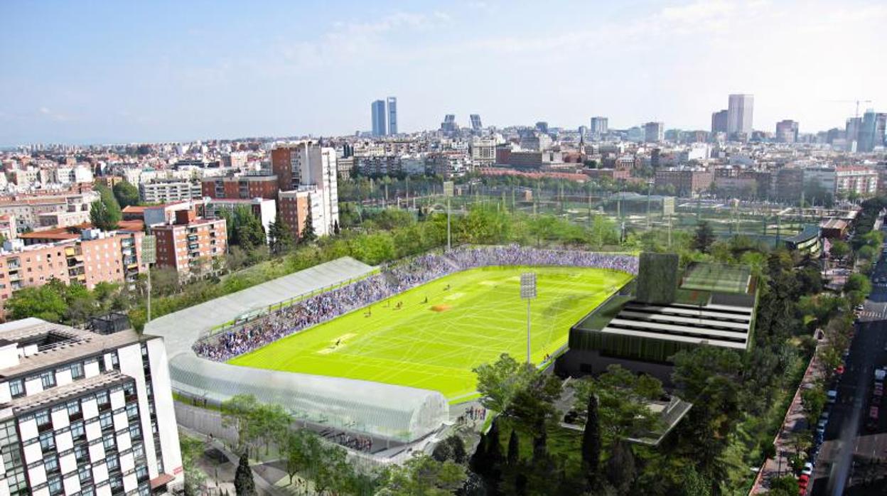 Recreación del futuro estadio de Vallehermoso