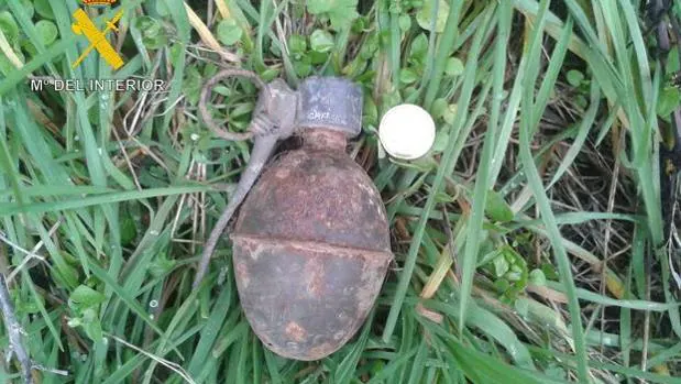 La granada de mano encontrada