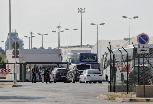 Imagen del dispositivio habilitado en el aeropuerto de Valencia