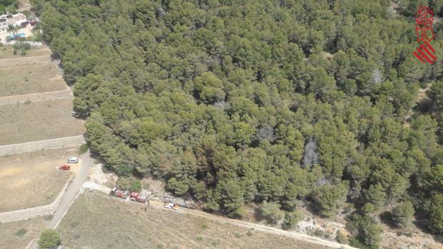 Extinguido el incendio forestal en el parque natural de El Montgó