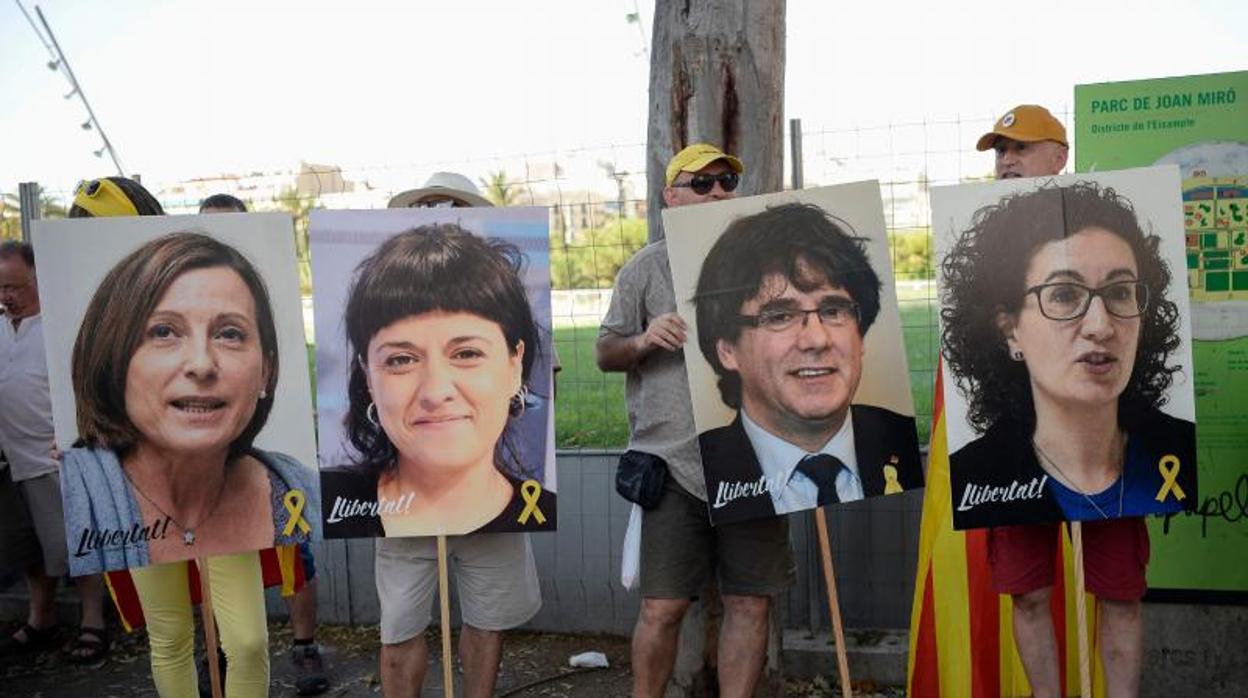 Manifestación en apoyo de los presos catalanes