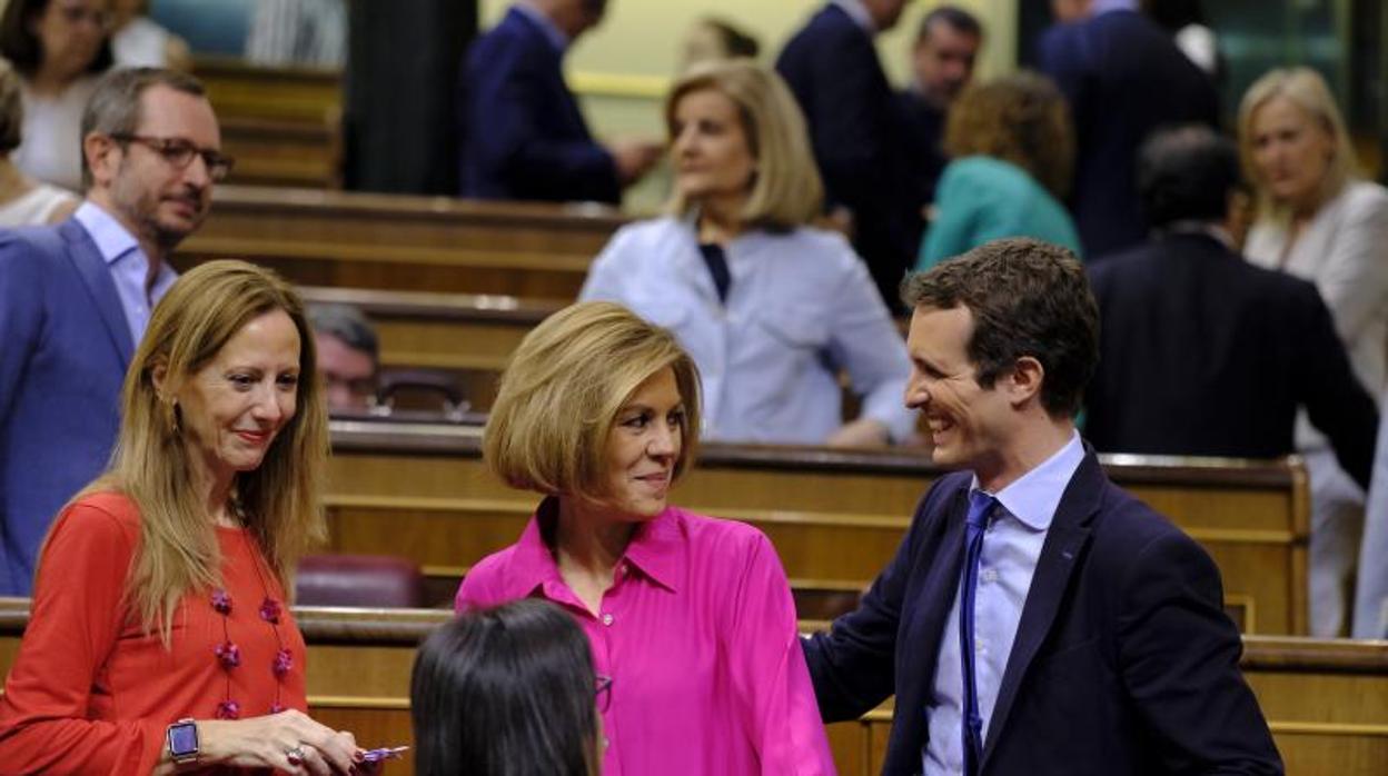 Cospedal y Casado, en el Pleno del Congreso de los Diputados el pasado 4 de julio