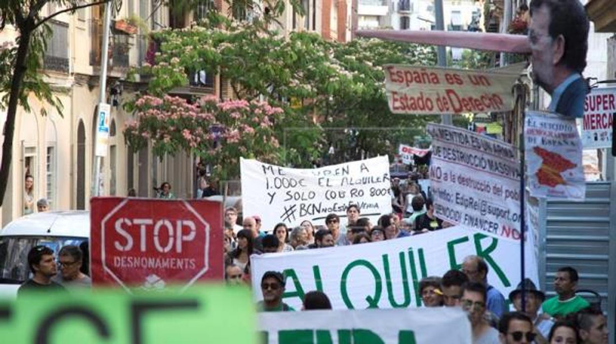 Manifestación de entidades antidesahucios