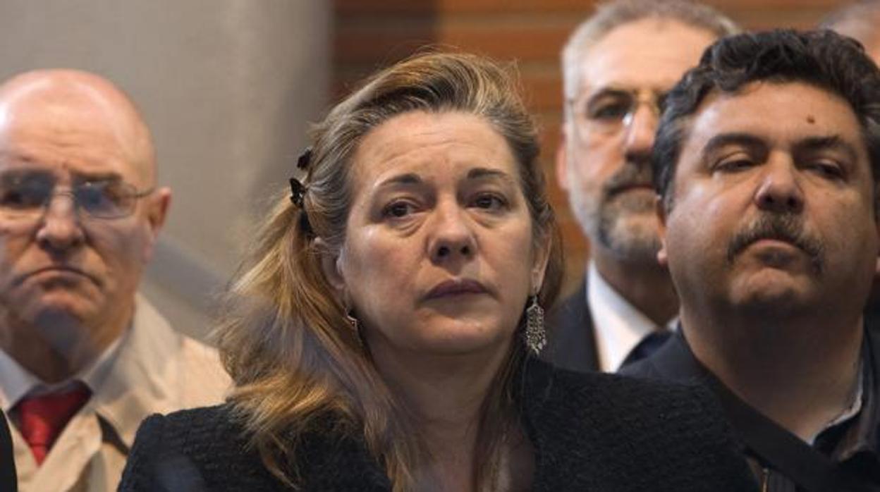 La expresidenta de 11-M Afectados del Terrorismo, Pilar Manjón, durante el juicio en la Audiencia Nacional