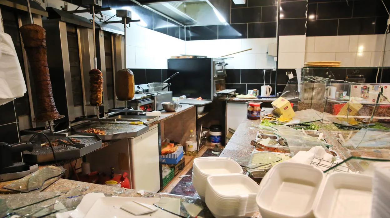 Restaurante destrozado en Alemania