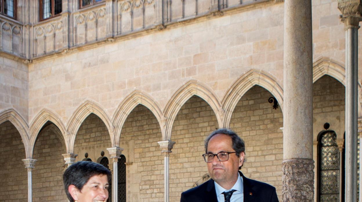 Cunillera y Torra, en el Palacio de la Generalitat, el pasado 23 de julio